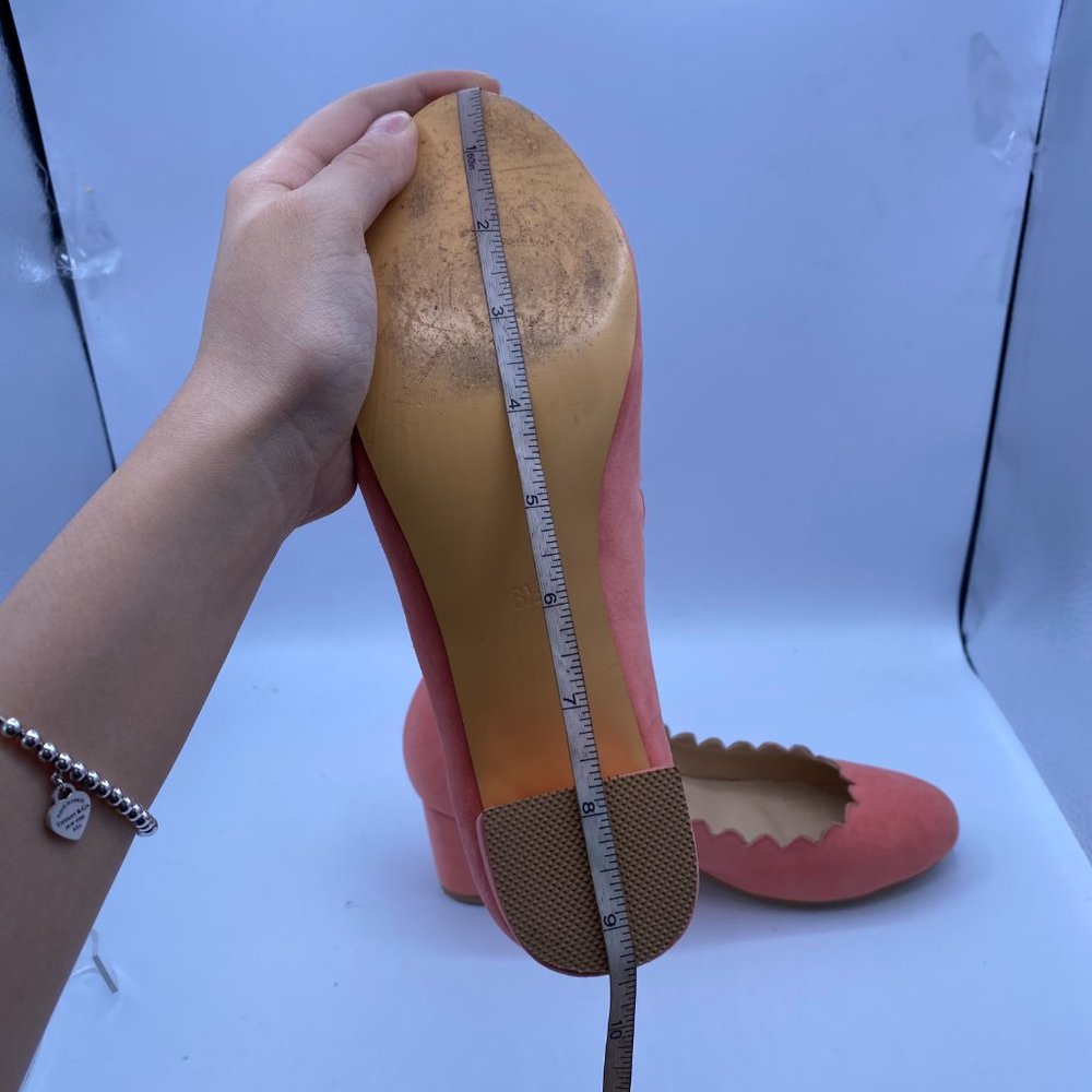 FSJ Pink Chunky Heels Suede Pump - Picture 10 of 11